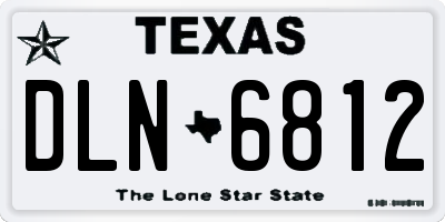 TX license plate DLN6812