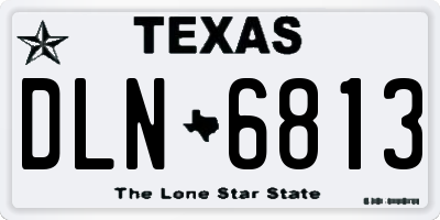 TX license plate DLN6813