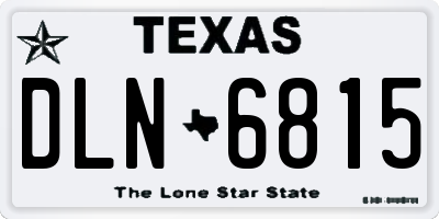TX license plate DLN6815