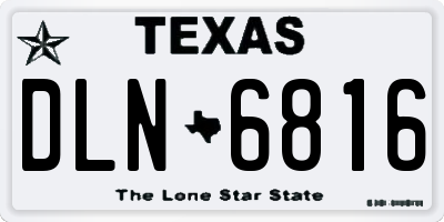 TX license plate DLN6816