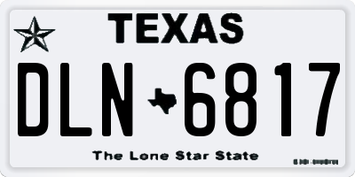 TX license plate DLN6817