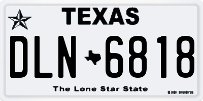 TX license plate DLN6818