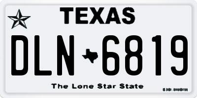 TX license plate DLN6819