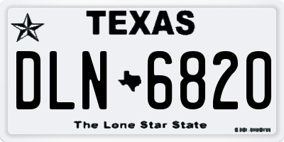 TX license plate DLN6820