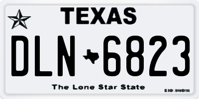 TX license plate DLN6823