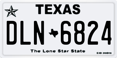 TX license plate DLN6824