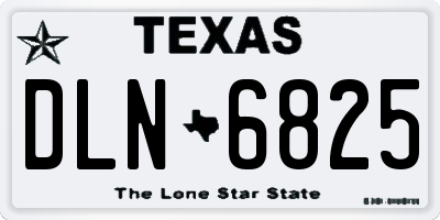 TX license plate DLN6825