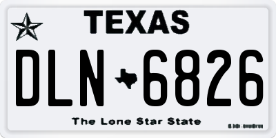 TX license plate DLN6826