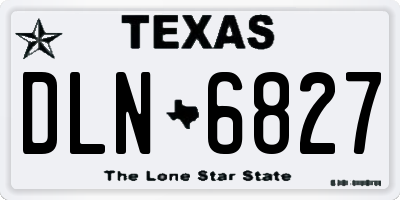 TX license plate DLN6827