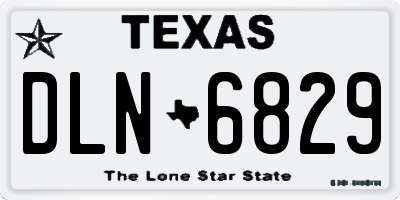 TX license plate DLN6829