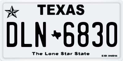 TX license plate DLN6830