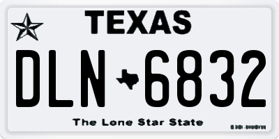 TX license plate DLN6832