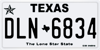 TX license plate DLN6834