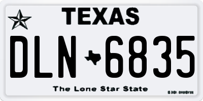 TX license plate DLN6835