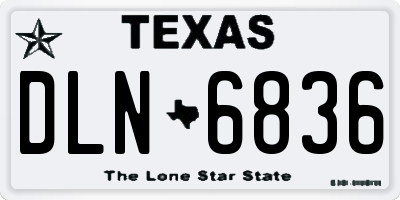 TX license plate DLN6836