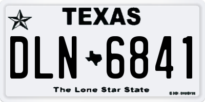 TX license plate DLN6841