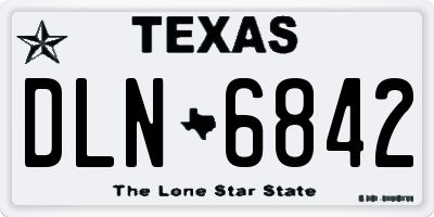 TX license plate DLN6842