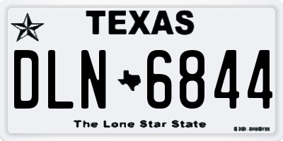 TX license plate DLN6844