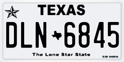 TX license plate DLN6845