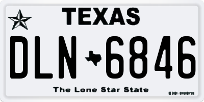 TX license plate DLN6846