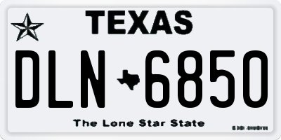 TX license plate DLN6850