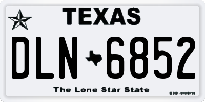 TX license plate DLN6852