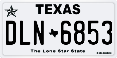 TX license plate DLN6853