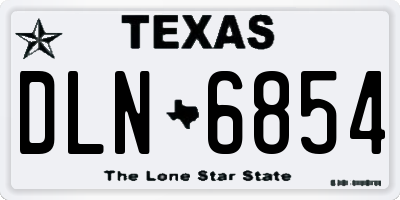TX license plate DLN6854