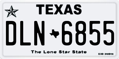 TX license plate DLN6855