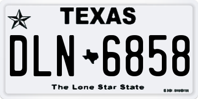TX license plate DLN6858