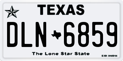 TX license plate DLN6859