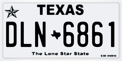 TX license plate DLN6861