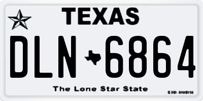 TX license plate DLN6864