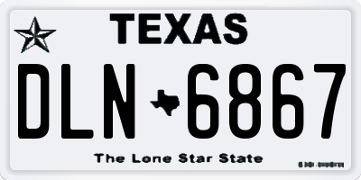 TX license plate DLN6867