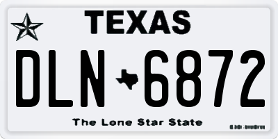 TX license plate DLN6872