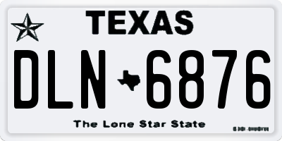 TX license plate DLN6876