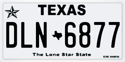 TX license plate DLN6877