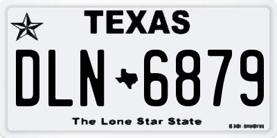 TX license plate DLN6879