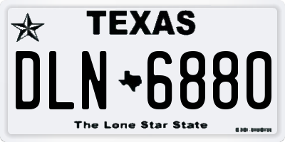 TX license plate DLN6880
