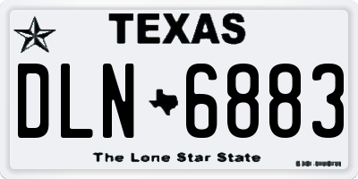 TX license plate DLN6883