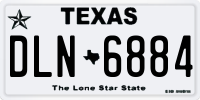 TX license plate DLN6884