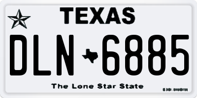 TX license plate DLN6885