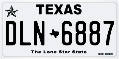 TX license plate DLN6887