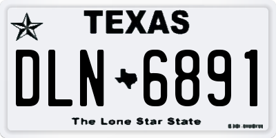 TX license plate DLN6891