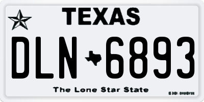 TX license plate DLN6893