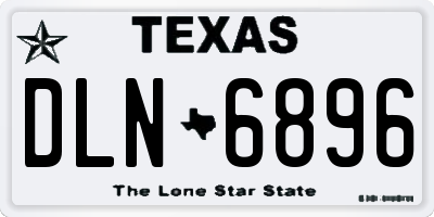 TX license plate DLN6896