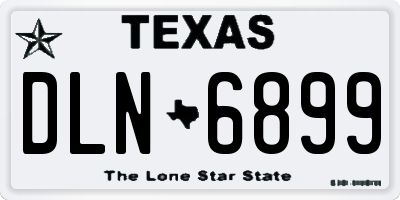 TX license plate DLN6899