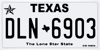 TX license plate DLN6903