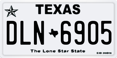TX license plate DLN6905