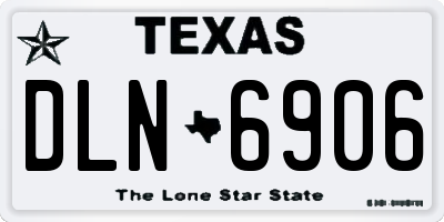 TX license plate DLN6906